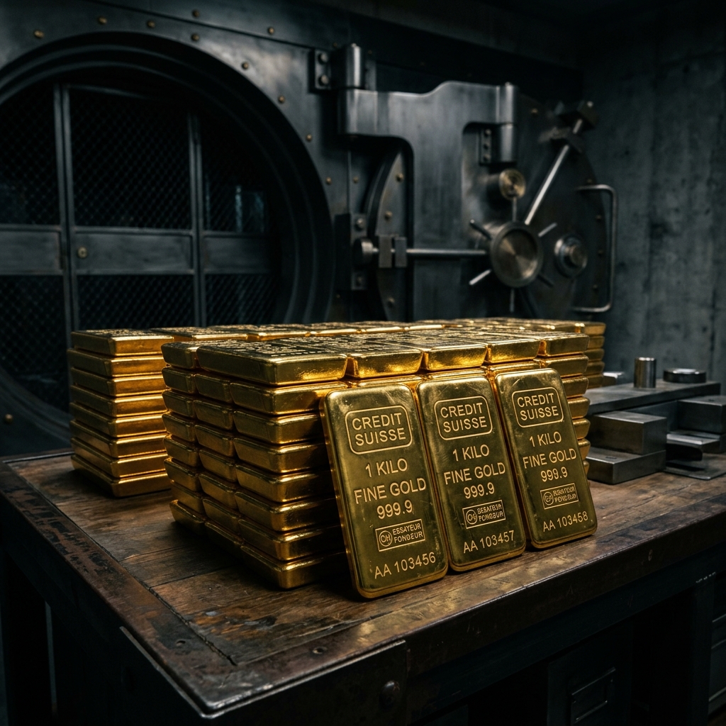 Stacked gold bullion