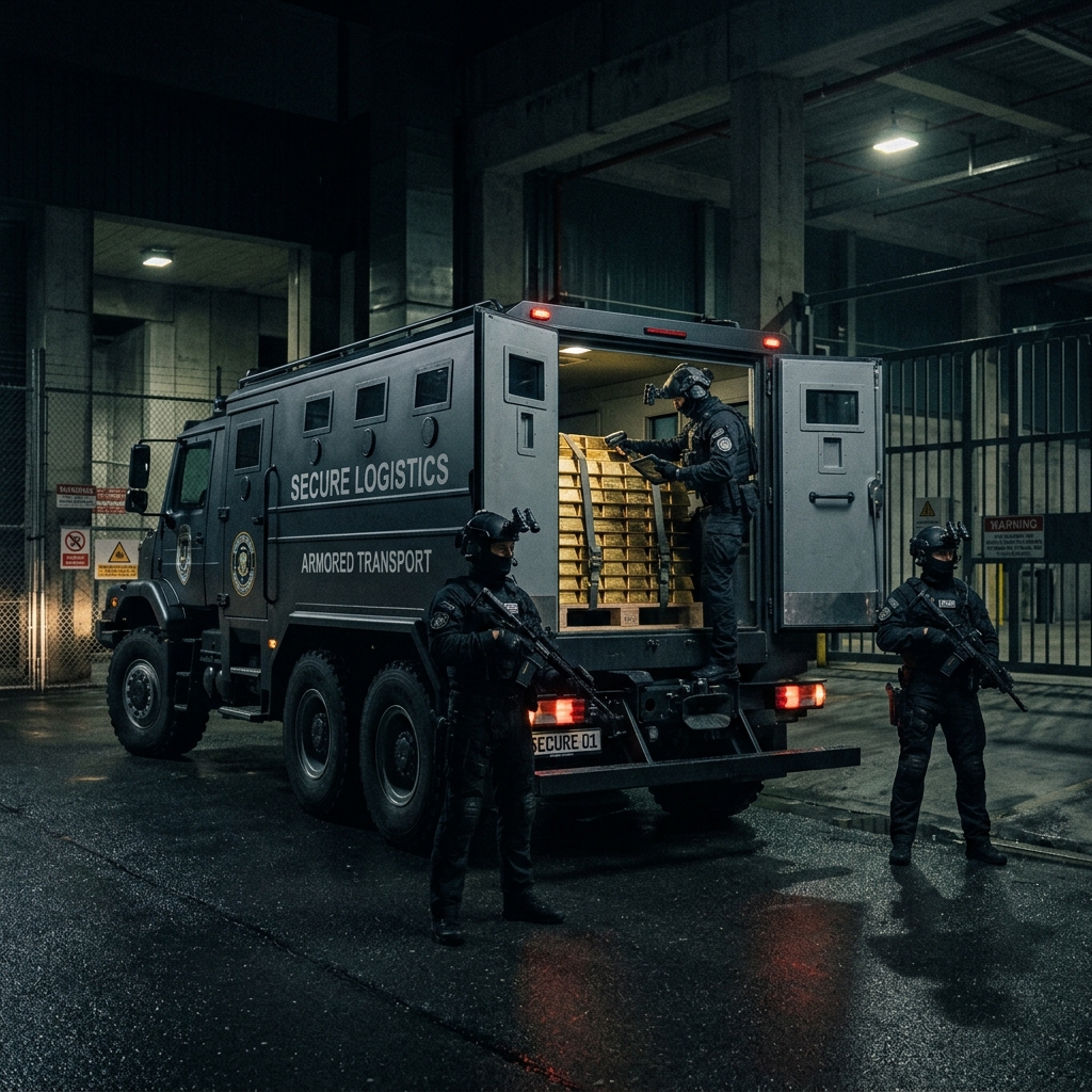 Armored gold transport